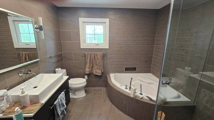 Before — dated bathroom