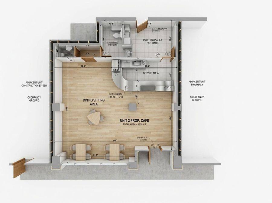 Café floor plan