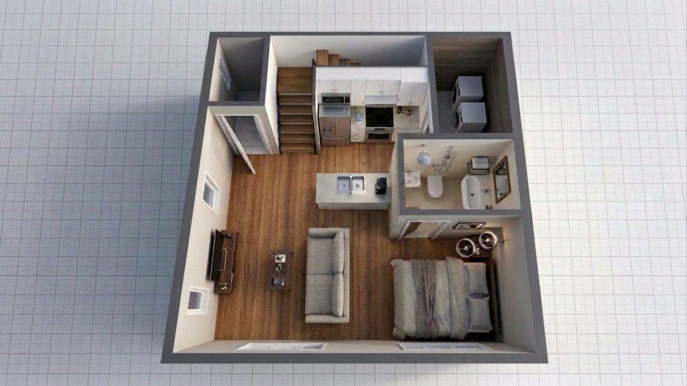 Final photorealistic render — Garage Unit Wasaga Beach open concept